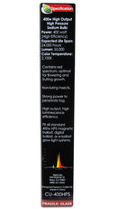 Grow Lights Yield Lab HPS 400w Lamp HID Bulb back of box