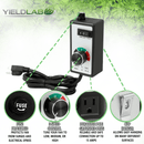 Climate Control Yield Lab Duct Fan Motor Speed Controller features