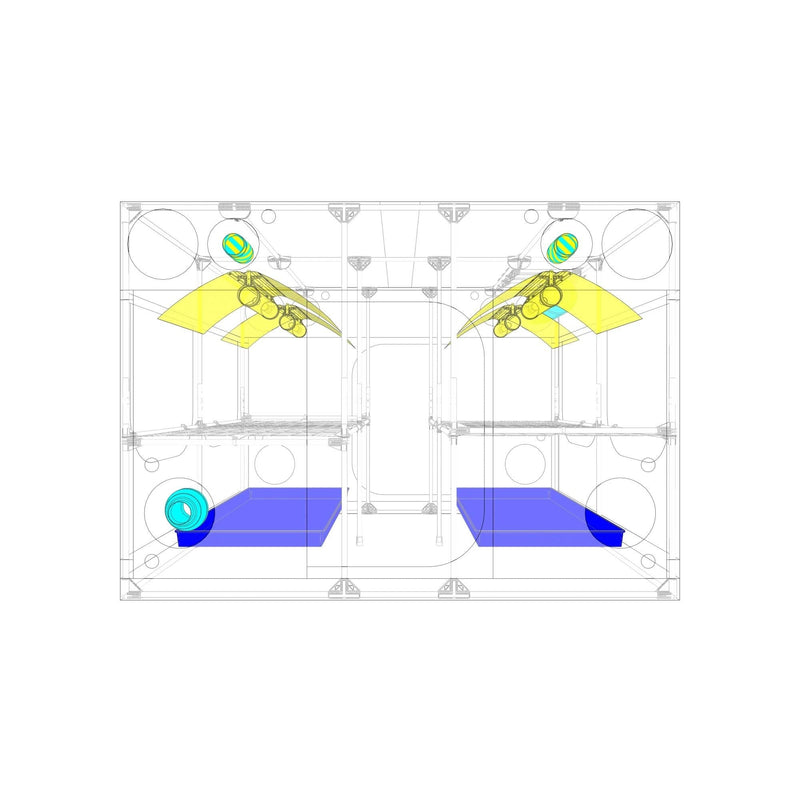 Grow Tents INT300 Height Option 24 inches setup diagram