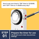 24-Hour Programmable Electric Timer Control features