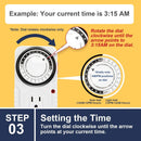 24-Hour Programmable Electric Timer Control time setting
