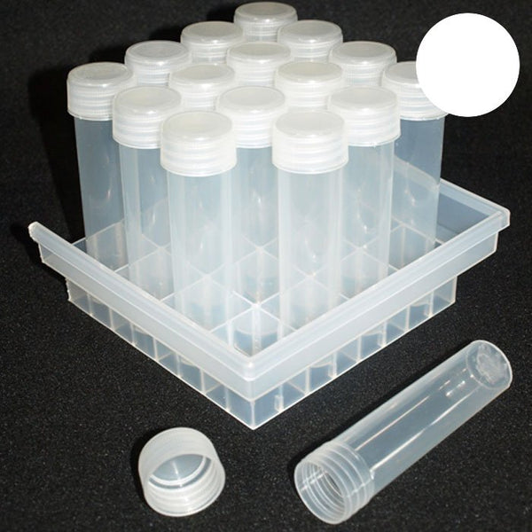 Propagation 25mm Screw Top Tubes (16 pcs) side profile of vials