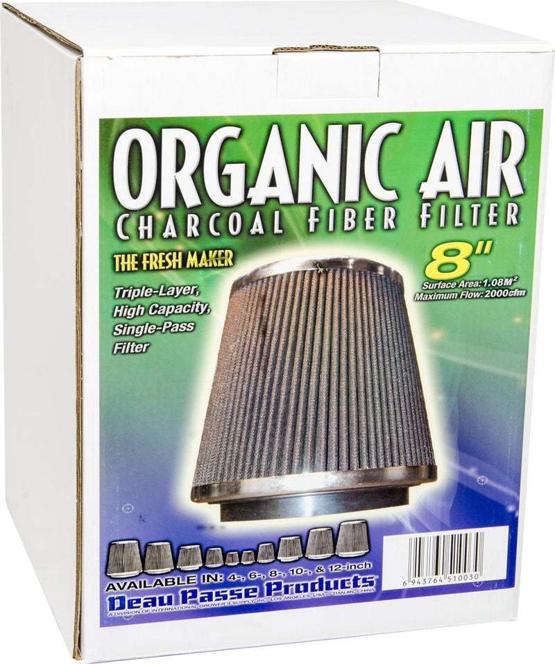 Climate Control Phat Charcoal Fiber Odor Filter, 8" box