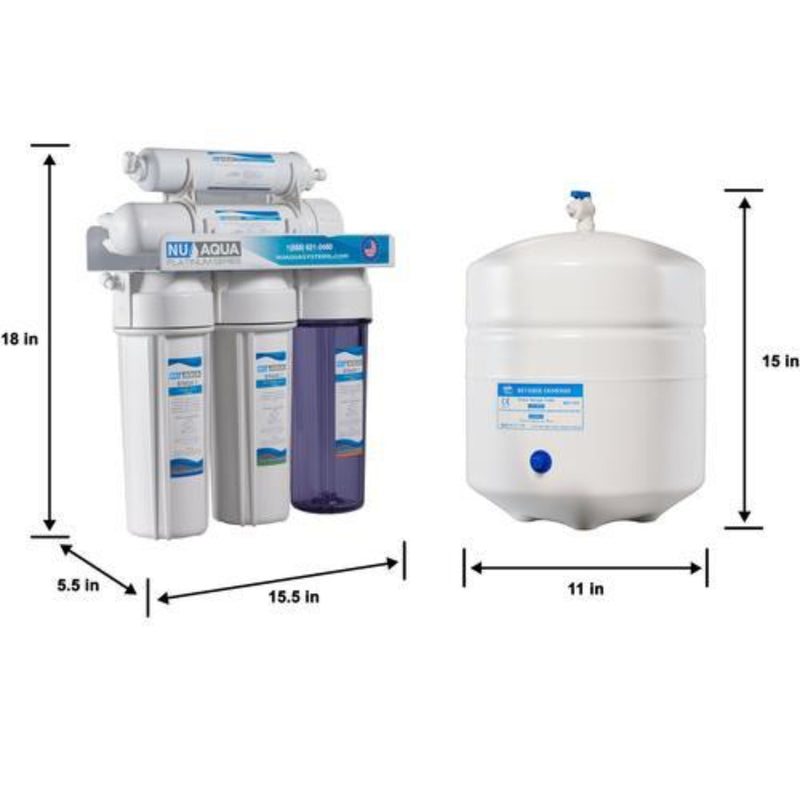 Reverse Osmosis System Nu Aqua Stage 5 Size