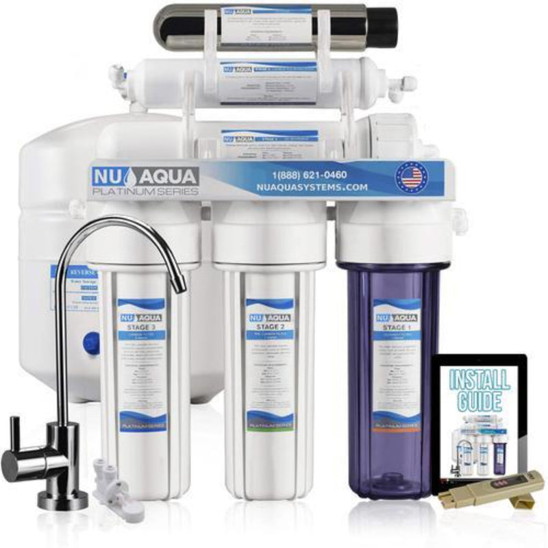 NU Aqua Platinum Series 6 Stage UV Ultraviolet 100GPD RO System