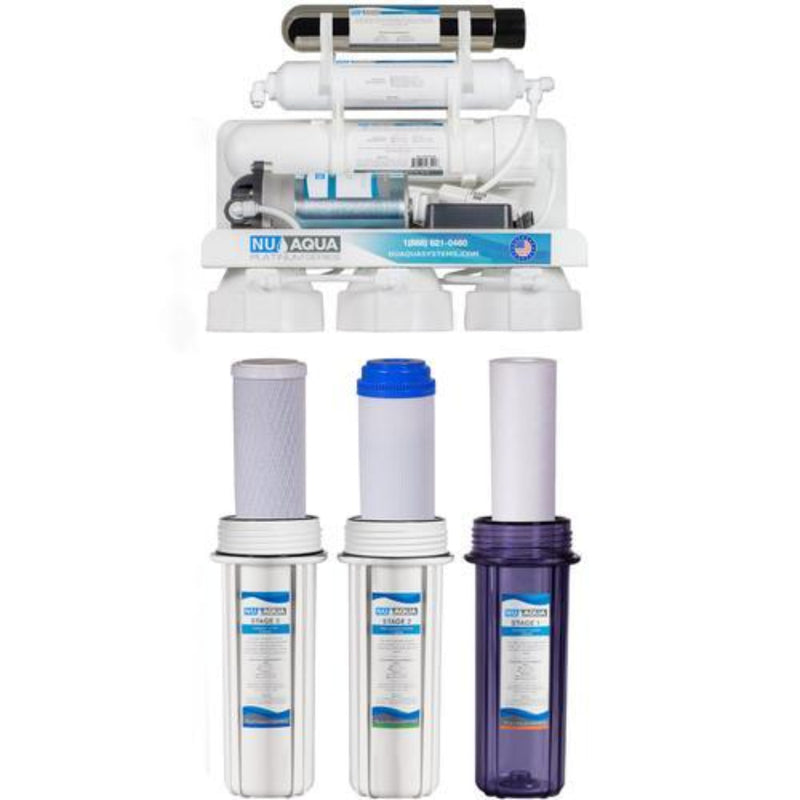 Reverse Osmosis System Nu Aqua Stage 6 UV With Pump Filters in System