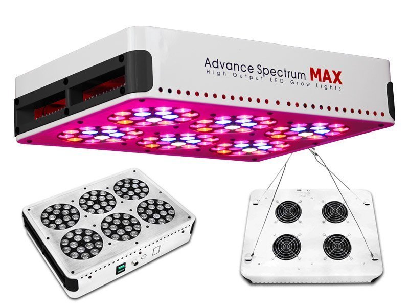 S270 Advance Spectrum MAX LED Grow Light Kit side and front angle