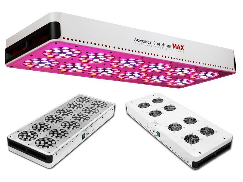 S540 Advance Spectrum MAX LED Grow Light Panel side and front angle