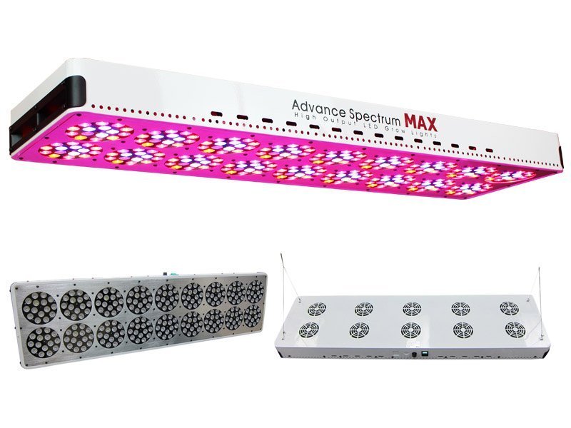 S810 Advance Spectrum MAX  LED Grow Light Panel light front and back 