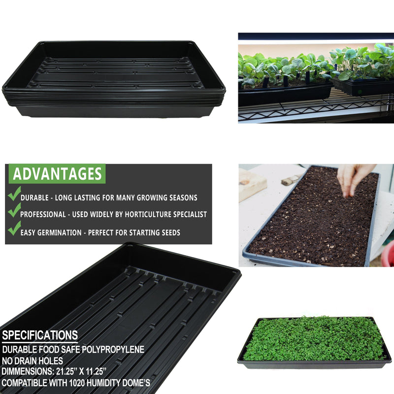 Growing Essentials Yield Lab 10 x 20 inch Propagation Tray (5 Pack) features