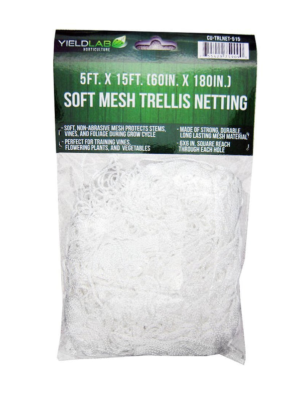 Yield Lab 5ft. x 15ft (60 in x 180 in) Soft Mesh Trellis Netting