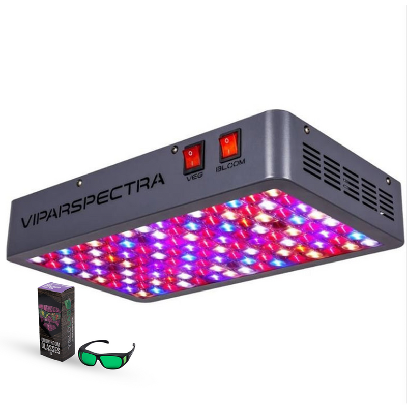 LED Grow Light Viparspectra 265W VP600 - main with Glasses