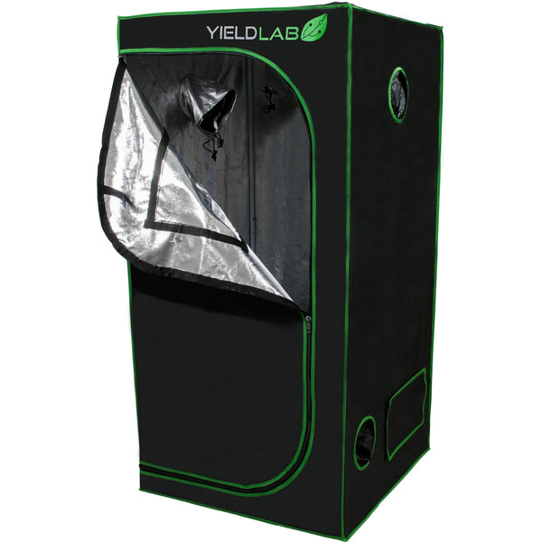 Yield Lab 32” x 32” x 63” Reflective Grow Tent front view 