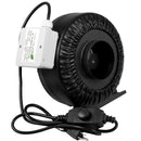 Yield Lab 4 Inch 190 CFM Charcoal Filter and Duct Fan Combo Kit side of filter