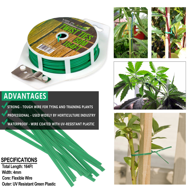Growing Essentials Yield Lab Twist Ties Roll with Cutter- 164 Ft Pack of 3 advantages